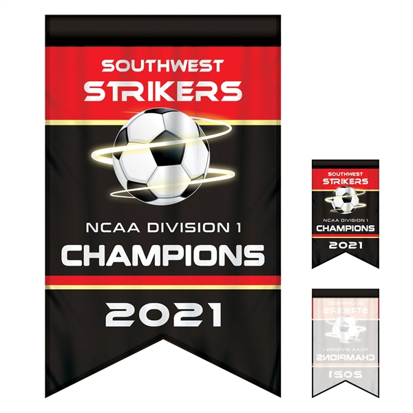 Full Color, Full Custom Sports Championship Banner Single Sided Dove Tail... from ASI 80228 Quinn