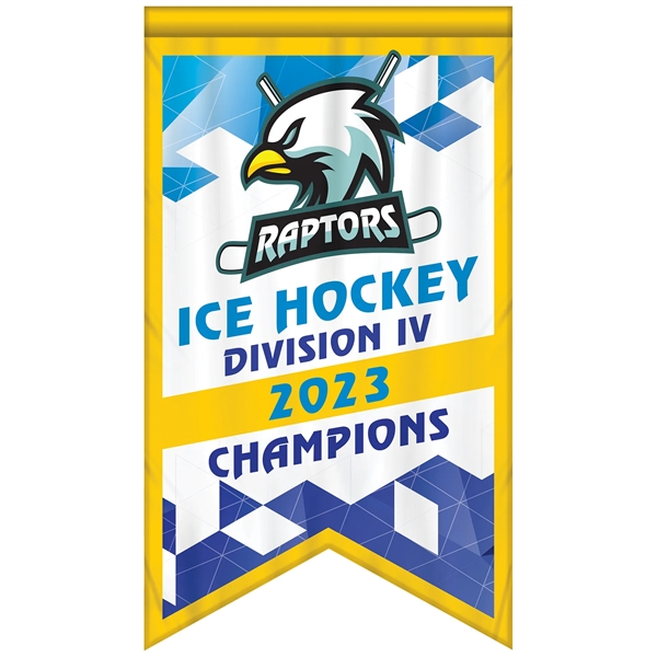 Full Color, Full Custom Sports Championship Banner Single Sided Dove Tail... from ASI 80228 Quinn