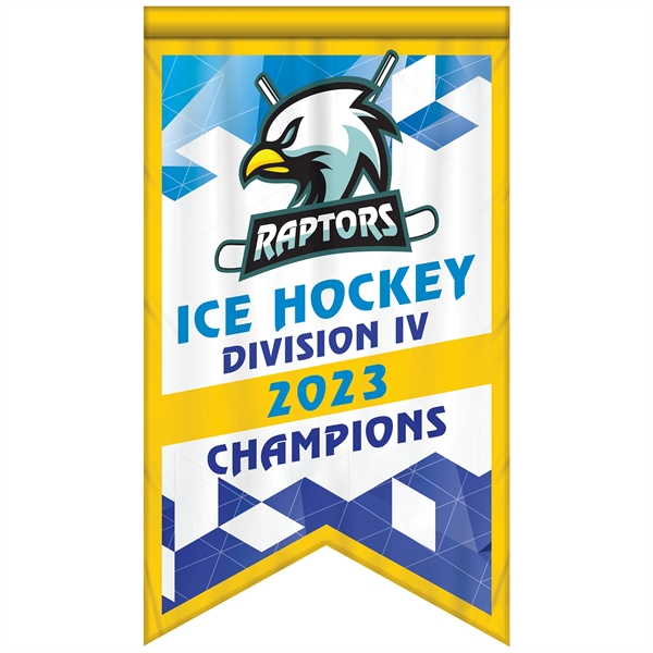 Full Color, Full Custom Sports Championship Banner Double Sided Dove Tail... from ASI 80228 Quinn