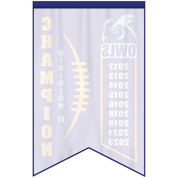 Full Color, Full Custom Sports Championship Banner Single Sided Dove Tail... from ASI 80228 Quinn