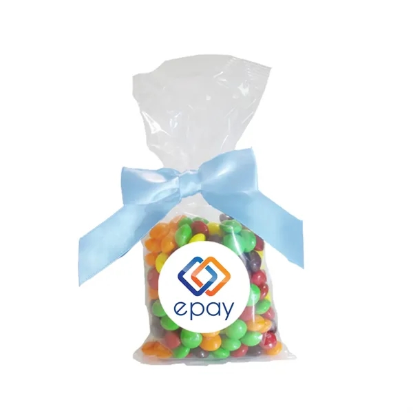 Skittles® Candy in Stand Up Mug Drop Bag with Bow... from ASI 44900 NC Custom (CI/Lanco)