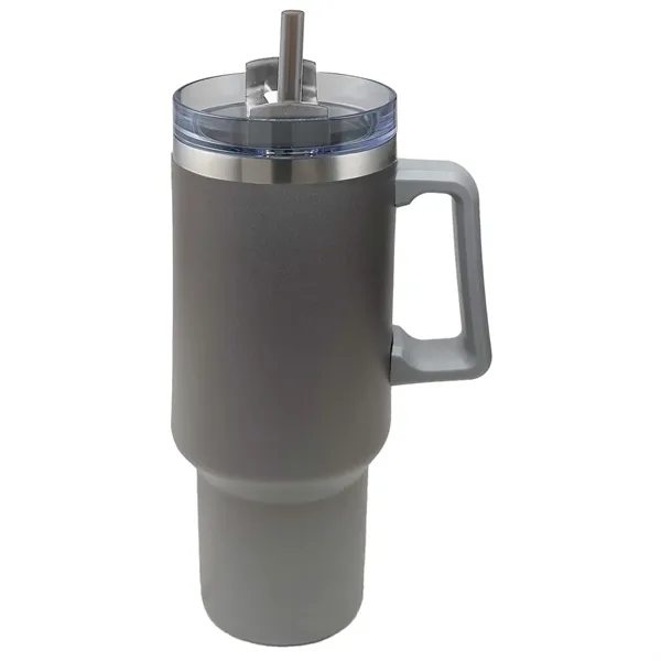 40 oz. stainless steel insulated travel mug with handle, copper lining,... from ASI 52840 Evans Manufacturing