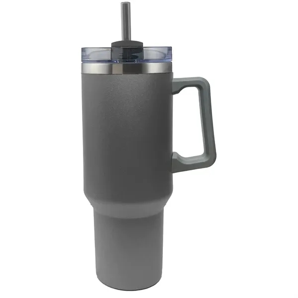 40 oz. stainless steel insulated travel mug with handle, copper lining,... from ASI 52840 Evans Manufacturing