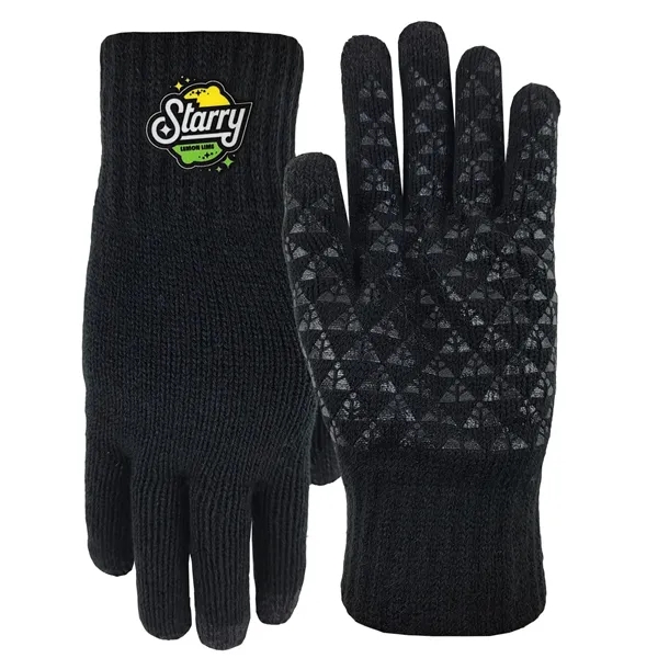 Deluxe acrylic knit gloves featuring conducting fiber on three fingertips for... from ASI 90160 Suntex Industries
