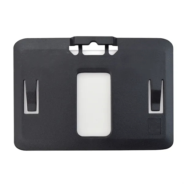 Durable, rigid plastic, credit card size badge holders protect smart cards... from ASI 79898 Promovision / PROMOVISION