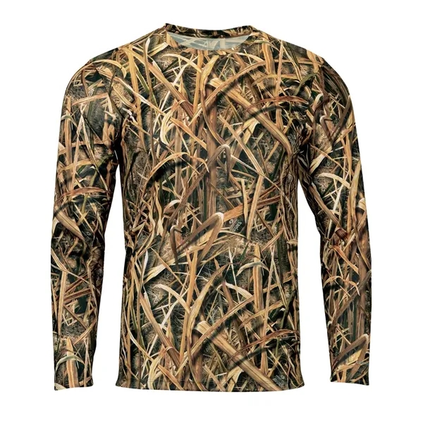 Paragon Oxford Performance Camo Print Long Sleeve T-Shirt... from ASI 84358 S&S Activewear