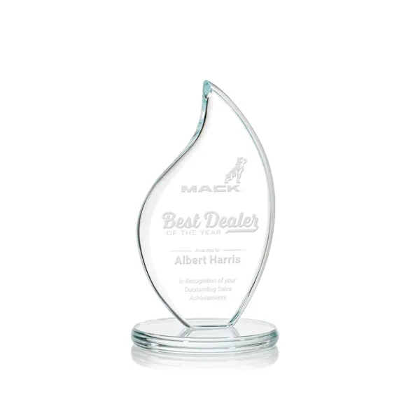 Starfire flame shape award on a round base.... from ASI 84592 St Regis Group / St Regis