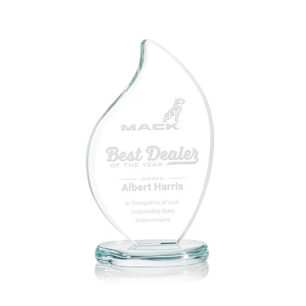 Starfire flame shape award on a round base.... from ASI 84592 St Regis Group / St Regis