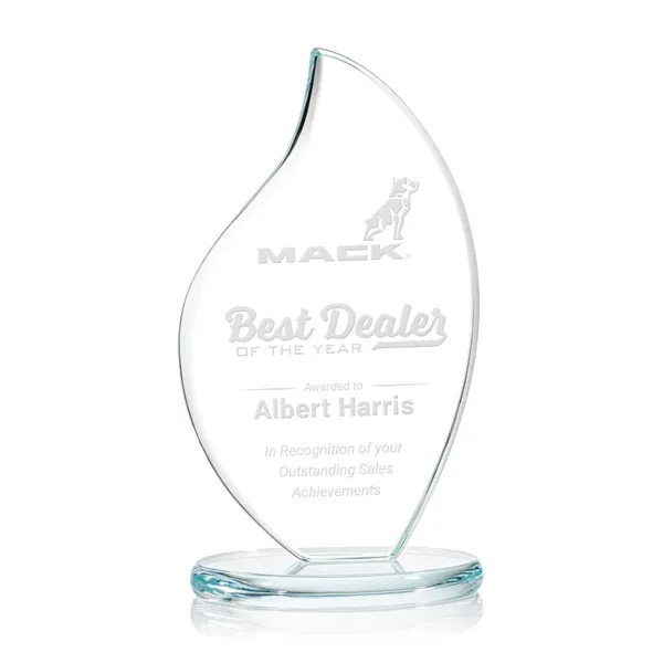 Starfire flame shape award on a round base.... from ASI 84592 St Regis Group / St Regis