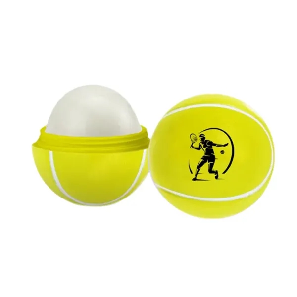 Tennisball lip balm ball moisturizer plus 1 color pad imprint on... from ASI 37218 Athena Promo (tm)