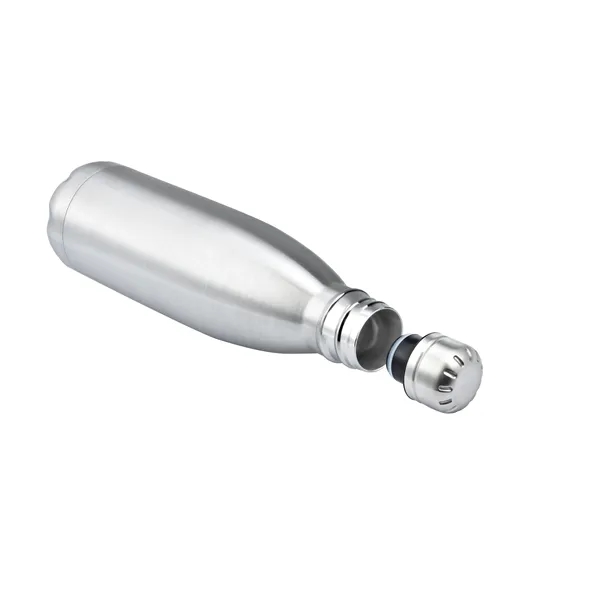 10" x 2.7" 17-ounce capacity stainless steel soda bottle-shaped insulated sports... from ASI 36558 Aprons, Etc.