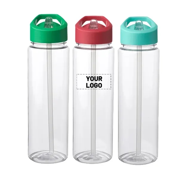 Plastic bottle with sip straw and carrying handle with 24 oz.... from ASI 37218 Athena Promo (tm)