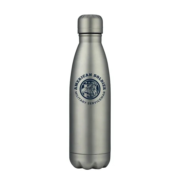 10" x 2.7" 17-ounce capacity stainless steel soda bottle-shaped insulated sports... from ASI 36558 Aprons, Etc.