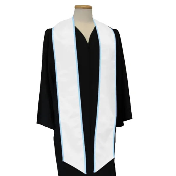 White with light blue binded edge graduation sash... from ASI 98085 Wolfmark