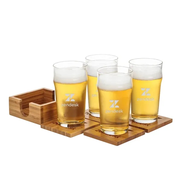 Our Beer Glass & Bamboo Coaster Sets are an exquisite gift... from ASI 84592 St Regis Group