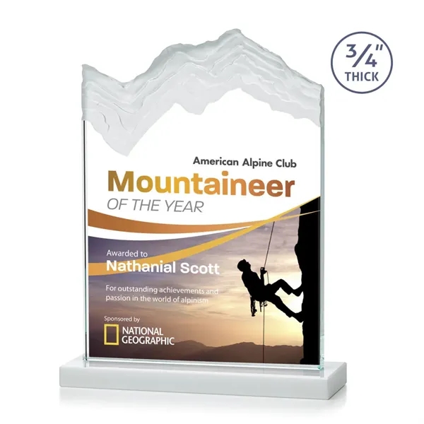 The stunning Kilimanjaro VividPrint™ award features deep carved and frosted peaks... from ASI 84592 St Regis Group / St Regis