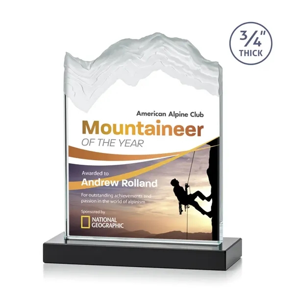 The stunning Kilimanjaro VividPrint™ award features deep carved and frosted peaks... from ASI 84592 St Regis Group / St Regis