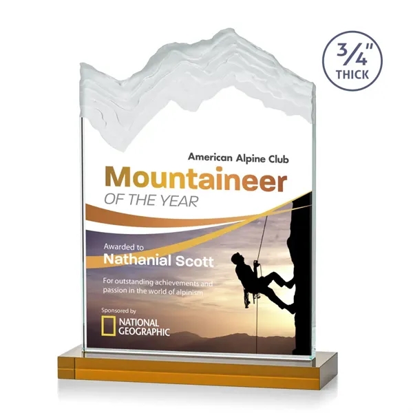 The stunning Kilimanjaro VividPrint™ award features deep carved and frosted peaks... from ASI 84592 St Regis Group / St Regis