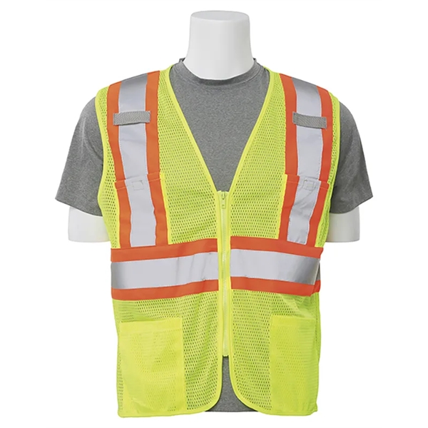 Class 2 safety vest featuring a reflective trim, 6 pockets and... from ASI 36558 Aprons, Etc.