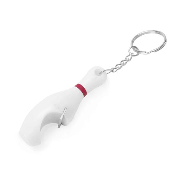 Miniature Plastic Bowling Pin Bottle Opener Keychain... from ASI 31517 Admart Products / Admart Line