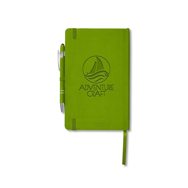 Journal and pen set with a soft cover, a rubberized aluminum... from ASI 79530 Prime Line