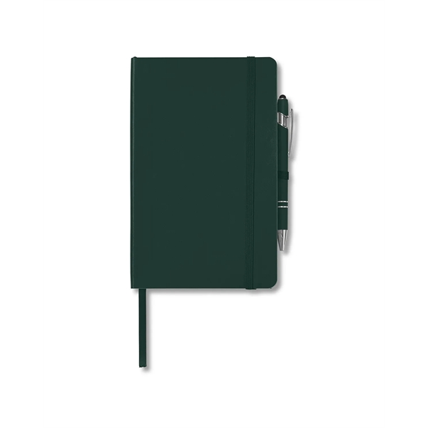 Journal and pen set with a soft cover, a rubberized aluminum... from ASI 79530 Prime Line