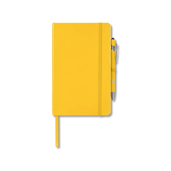 Journal and pen set with a soft cover, a rubberized aluminum... from ASI 79530 Prime Line