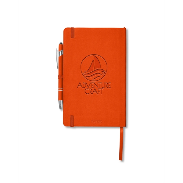 Journal and pen set with a soft cover, a rubberized aluminum... from ASI 79530 Prime Line