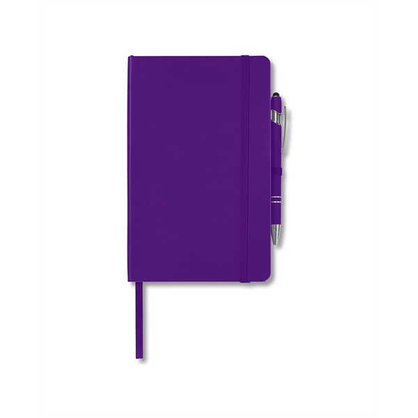 Journal and pen set with a soft cover, a rubberized aluminum... from ASI 79530 Prime Line