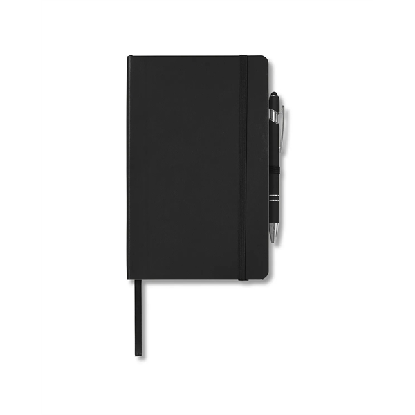 Journal and pen set with a soft cover, a rubberized aluminum... from ASI 79530 Prime Line