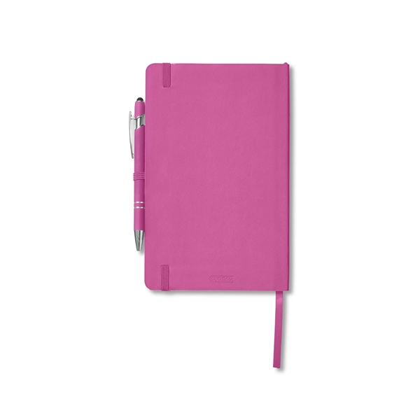 Journal and pen set with a soft cover, a rubberized aluminum... from ASI 79530 Prime Line