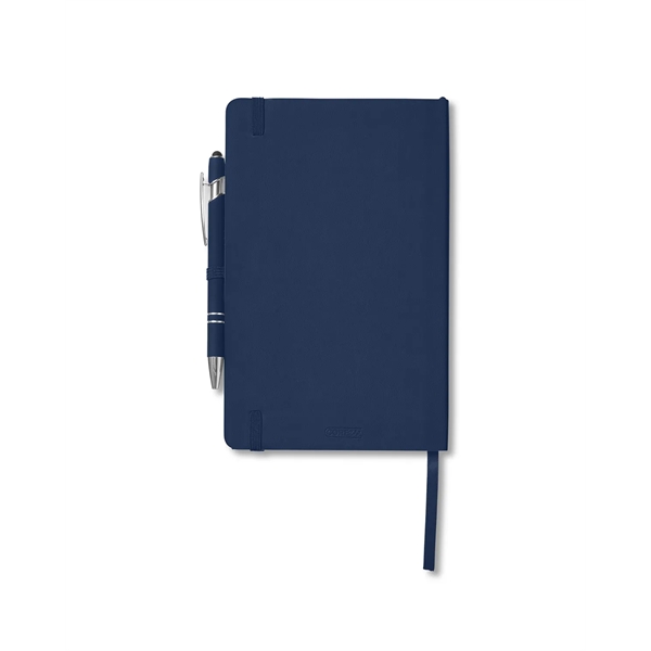 Journal and pen set with a soft cover, a rubberized aluminum... from ASI 79530 Prime Line