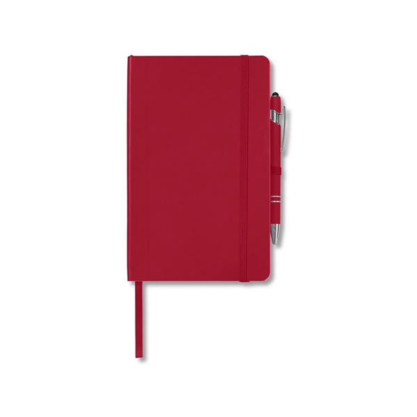 Journal and pen set with a soft cover, a rubberized aluminum... from ASI 79530 Prime Line