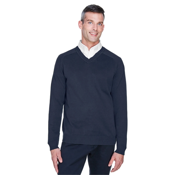Devon & Jones men's V-neck sweater made from 100% airspun cotton.... from ASI 34063 alphabroder