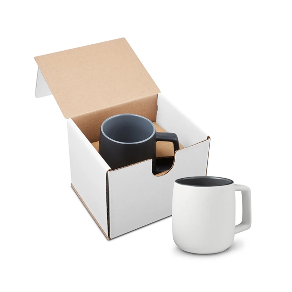 15-ounce mug with square handle and matte finish; kraft gift box... from ASI 79530 Prime Line