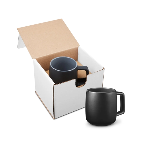 15-ounce mug with square handle and matte finish; kraft gift box... from ASI 79530 Prime Line