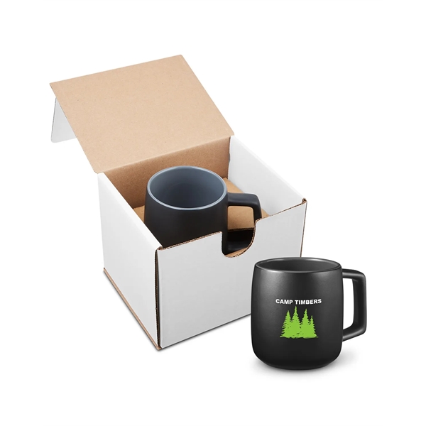 15-ounce mug with square handle and matte finish; kraft gift box... from ASI 79530 Prime Line