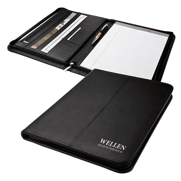 1" x 13.5" x 10.12" 40-page writing pad in leather pad... from ASI 67866 Logomark/Valumark