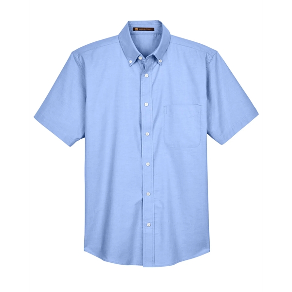 Men's short sleeve oxford shirt with stain release.... from ASI 34063 alphabroder