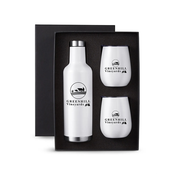 Beverage Lovers Gift set with Alsace insulated steel 25 ounce wine... from ASI 79530 Prime Line