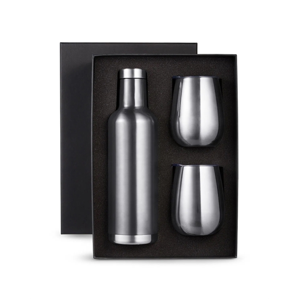 Beverage Lovers Gift set with Alsace insulated steel 25 ounce wine... from ASI 79530 Prime Line