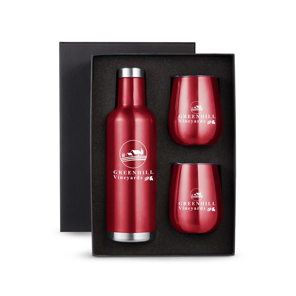 Beverage Lovers Gift set with Alsace insulated steel 25 ounce wine... from ASI 79530 Prime Line