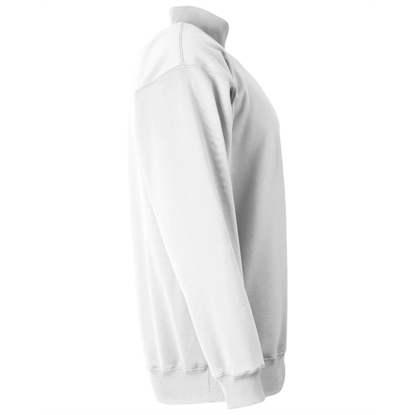 Adult fleece quarter-zip with a double-needle cover-stitch hem and ribbed waist... from ASI 34063 alphabroder