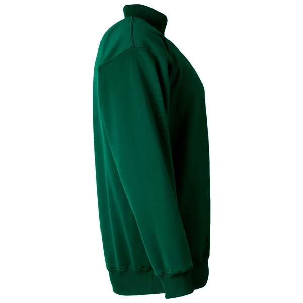 Adult fleece quarter-zip with a double-needle cover-stitch hem and ribbed waist... from ASI 34063 alphabroder