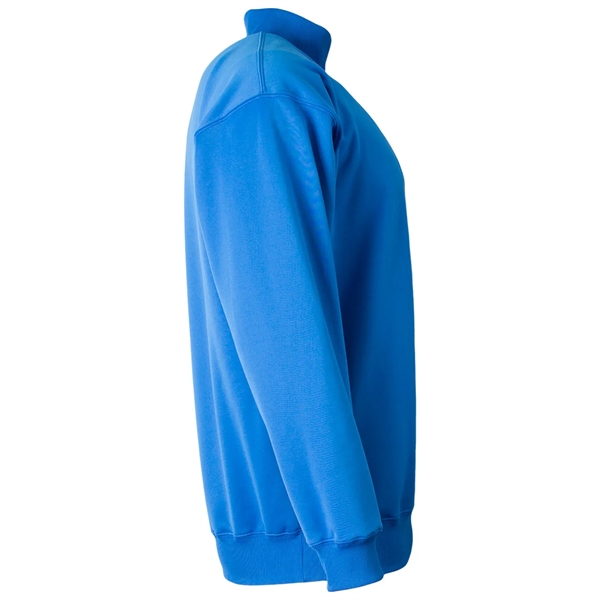 Adult fleece quarter-zip with a double-needle cover-stitch hem and ribbed waist... from ASI 34063 alphabroder
