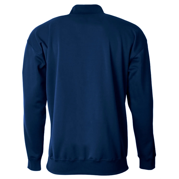 Adult fleece quarter-zip with a double-needle cover-stitch hem and ribbed waist... from ASI 34063 alphabroder