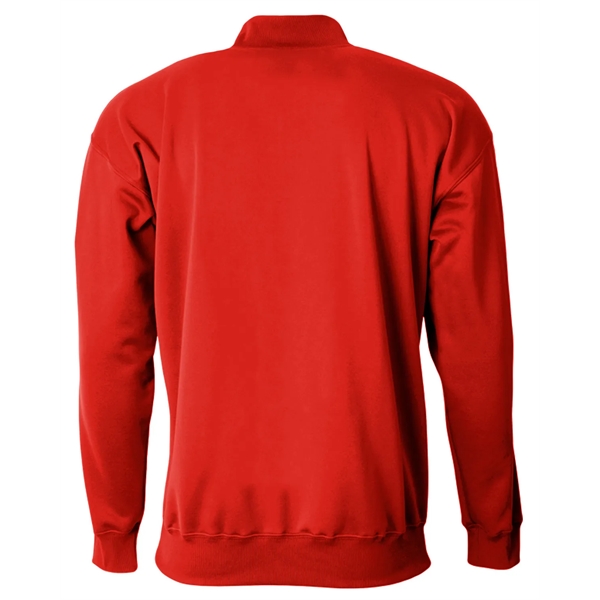 Adult fleece quarter-zip with a double-needle cover-stitch hem and ribbed waist... from ASI 34063 alphabroder