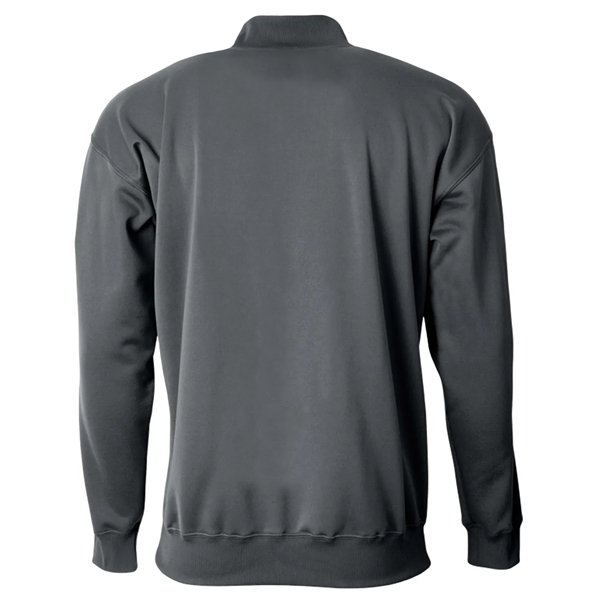 Adult fleece quarter-zip with a double-needle cover-stitch hem and ribbed waist... from ASI 34063 alphabroder