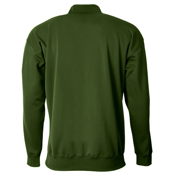 Adult fleece quarter-zip with a double-needle cover-stitch hem and ribbed waist... from ASI 34063 alphabroder