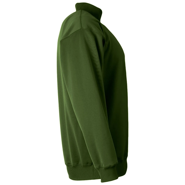 Adult fleece quarter-zip with a double-needle cover-stitch hem and ribbed waist... from ASI 34063 alphabroder